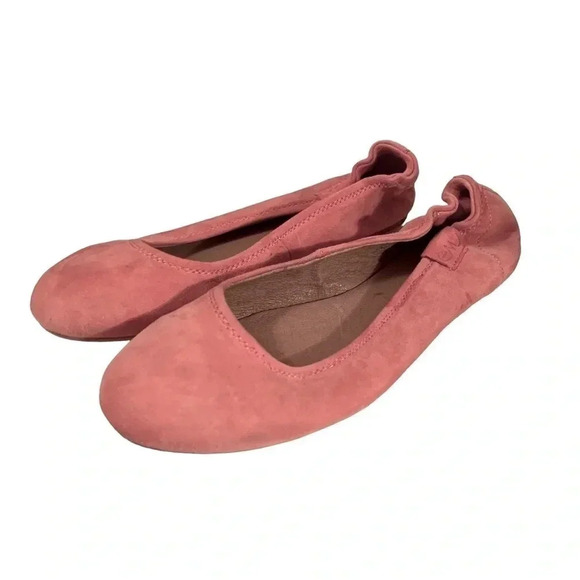 Emu Pink Suede Ballet Flats - Picture 3 of 10